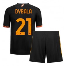 AS Roma Paulo Dybala #21 Tredjeställ Barn 2023-24 Korta ärmar (+ Korta byxor)